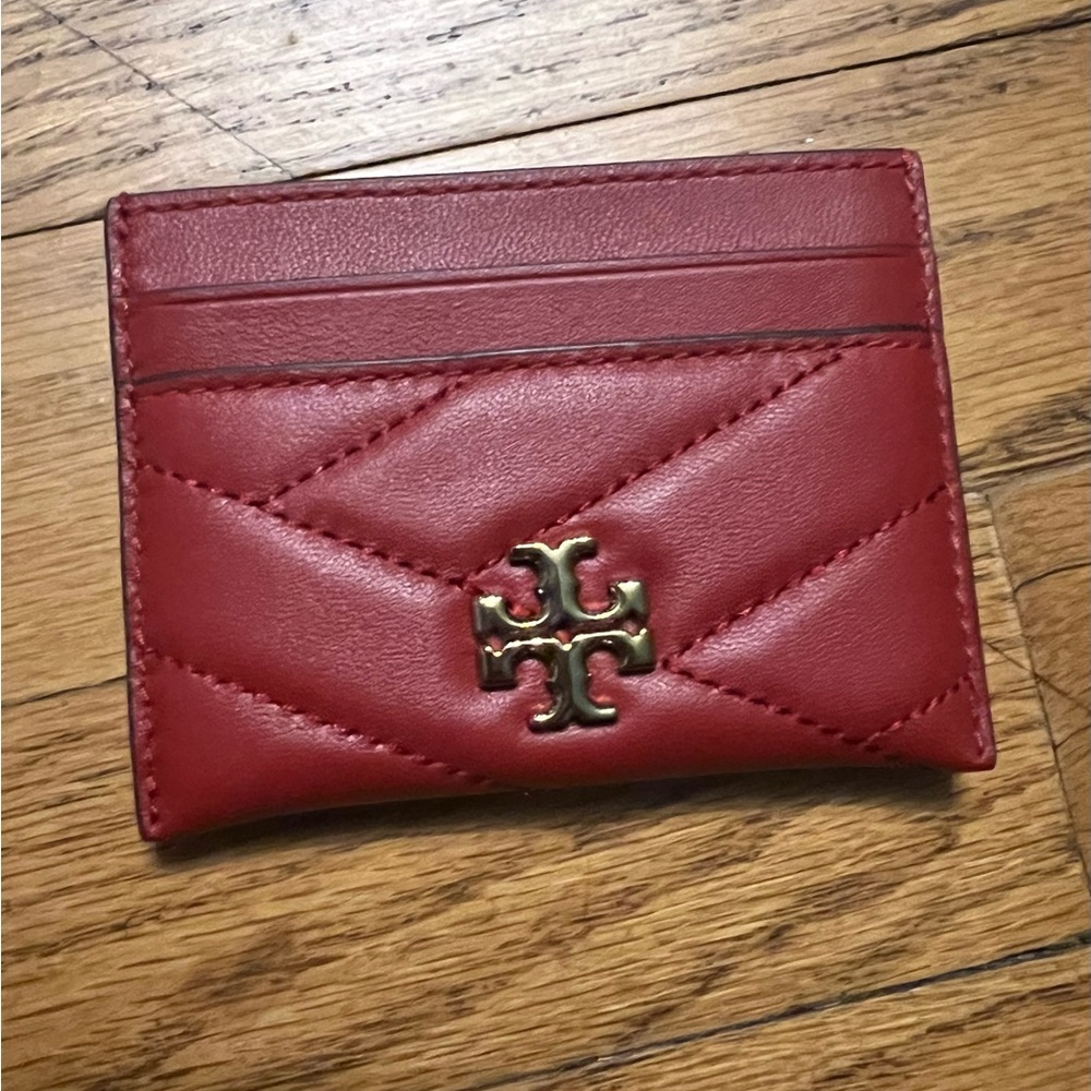 Tory Burch Red Leather Card Holder